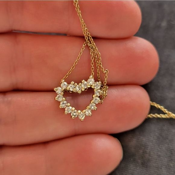 JCM Jewelry Sterling Jcmpendant Necklace Cz Heart 8 Vintage Poshmark